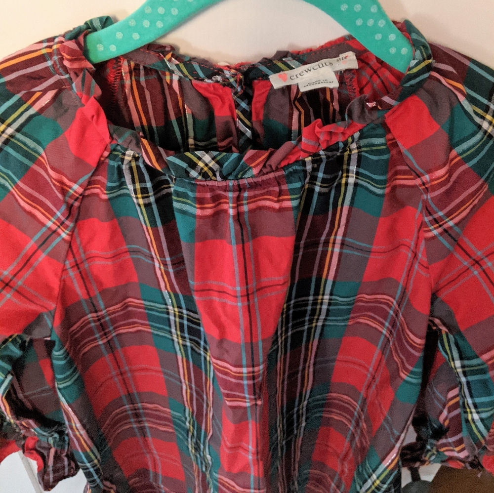 Crewcuts Girls Christmas Long Sleeve Shirt Sz 6